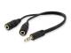 Equip Audiokabel Splitter 3.5mm 1x St/2x Bu schwarz Polybeutel