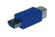 Patchkabel USB3.0, Zubehör Adapter, A(Bu)/B(Bu), blau