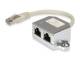 Equip Splitter C5 1xRJ45 2xRJ45 St/Bu 0.15m