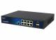 ALLNET Switch full managed Layer2+ 10 Port ? 8x GbE ? PoE Budget 130W ? 8x PoE at ? 2x SFP ? 48,3 cm ( 19 inch ) ? Lüfterlos ? JSON API ? ALL-SG8610PMJ