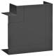 HAGER BR651305H9011 TEH flat angle schnittkas halogen-free BR 68x130mm top part 80mm