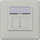 Dosen TP,UP,2-fach,CAT6A, Keystone Slim-line/Komponent getestet, Reinweiss, designfähig UAE, Synergy 21,