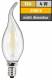 LED filament candle lamp wind gust McShine, E14, 4W, 470lm, warm white, clear