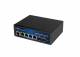 ALLNET Switch industrial full managed Layer2+ 6 Port GbE ? PoE Budget 120W ? 4x PoE at ? 2x SFP ? Lüfterlos ? DIN ? JSON ? ALL-SGI8106PMJ