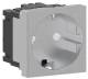 Ggk 6971 M45 / grounded outlet 1f / horizontally, alu satin varnish 