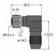 TURCK 6905401 HA8241-0 M12 x 1 round connector, attachable coupling, angled