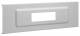 Hager L94267035 Blende AEE 9-fach PVC FB OT 150 lichtgrau