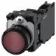 Siemens 3SU11020AB203FA0 Drucktaster beleuchtet 22mm rund rot Knopf S+Ö AC/DC 24V