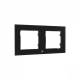 Shelly Flush-mounted accessories Wall Frame 2 Wall switch frame 2-fold Black