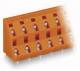 WAGO 736-858 Doppelstock-Klemmenleiste für Leiterplatten 0,08-2,5 qmm orange