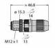 TURCK HAS8141-0 circular connectors, plugs straight 6905406