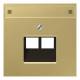 JUNG ME2969-2NAUAC cover Schriftf, IAE / UAE u.Datendose LS brass classic