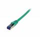 Patch cable RJ45, CAT6A 500Mhz, 1.5m, green, S-STP(S/FTP), TPE(Superflex), AWG26, Synergy 21