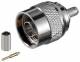 Goobay 11361 N-Stecker/Crimp D: 5,2 mm, Gold Pin - für RG 58 Kabel