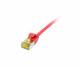 Patch cable RJ45, CAT6A 500Mhz, 1.5m, red, U/FTP, slimline round d=3.8mm, TPE/LSZH (Superflex), AWG32, with CAT7 raw cable, Synergy 21