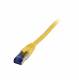 Patch cable RJ45, CAT6A 500Mhz, 0.15m, yellow, S-STP(S/FTP), TPE(Superflex), AWG26, Synergy 21