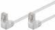 Goobay 96060 CAT 5e Patchkabel 2x 90° gewinkelt, F/UTP, Weiß - CCA Kupfergemisch, 2x RJ45-Stecker 90° (8P8C)