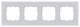 Siemens 5TG11141 DELTA miro Rahmen 4-fach Farbe aluminium-metallic 303x90mm