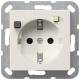 GIRA 267701 FI protective socket 30mA System 55 cream white
