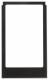 Berker 13206616 designer frame square large version black glass