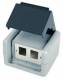 Telegärtner H02000A0070 Telegaertner wall socket (IP44) für2xAMJ/AMJ-S-Mod./Kupplung