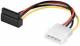 Goobay 93030 Internes PC Stromkabel - 4-pol. 5.25-Powerstecker > 15-pol. S-ATA 90°