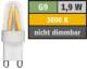 LED pin base lamp Filament McShine ''Silicia'', G9, 1.9W, 180 lm, warm white