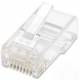 INTELLINET 502399 100-Pack Cat5e RJ45 Modular Plugs UTP, 3-point Aderkontaktierung, for solid wire, 100 plugs per cup