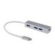 Equip USB hub 4-port 3.1/C->4x3.0 without power supply silver