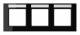 Jung AC5830BFNASW Rahmen 3fach Schriftf. waagerecht bruchs. A creation schwarz