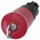 Siemens 3SU10001HN200AA0 emergency stop mushroom push button 22mm round red with BKS