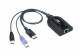 Aten KVM-Switch.zbh.Adapter Cable TPUSB+DP(Displayport), (unterstützt Smart Card Leser und Audio De-Embedder)