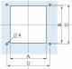 Schneider Electric NSYCAG170X190LM Schneider Metallausgangs gitter metall Ausschnitt 104x80mm