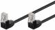 Goobay 96078 CAT 5e Patchkabel 2x 90° gewinkelt, F/UTP, Schwarz - CCA Kupfergemisch, 2x RJ45-Stecker 90° (8P8C)