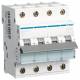 Hager MCN413 13A circuit breakers, 4-pole tripping characteristic C 6kA